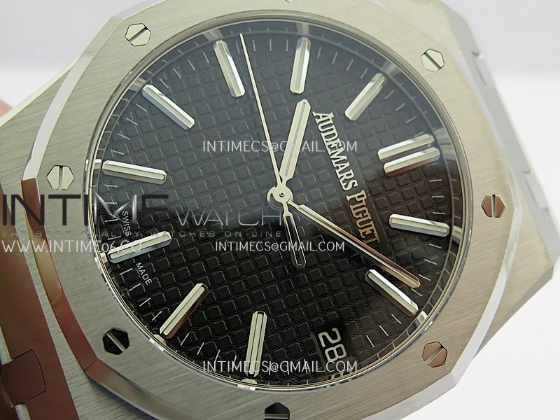 Royal Oak 41mm 15510 SS DDF 1:1 Best Edition Black Dial On SS Bracelet DD4302 Super Clone