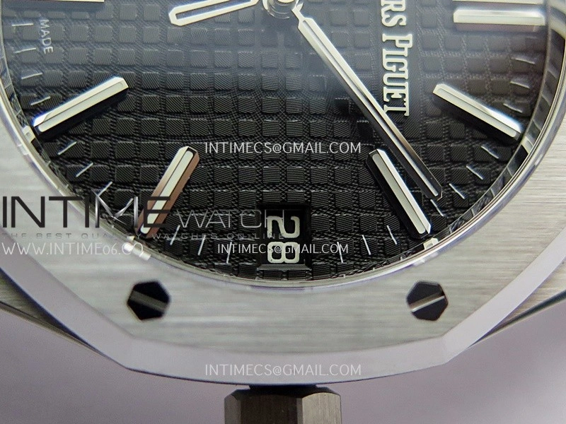 Royal Oak 41mm 15510 SS DDF 1:1 Best Edition Black Dial On SS Bracelet DD4302 Super Clone