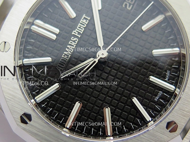 Royal Oak 41mm 15510 SS DDF 1:1 Best Edition Black Dial On SS Bracelet DD4302 Super Clone