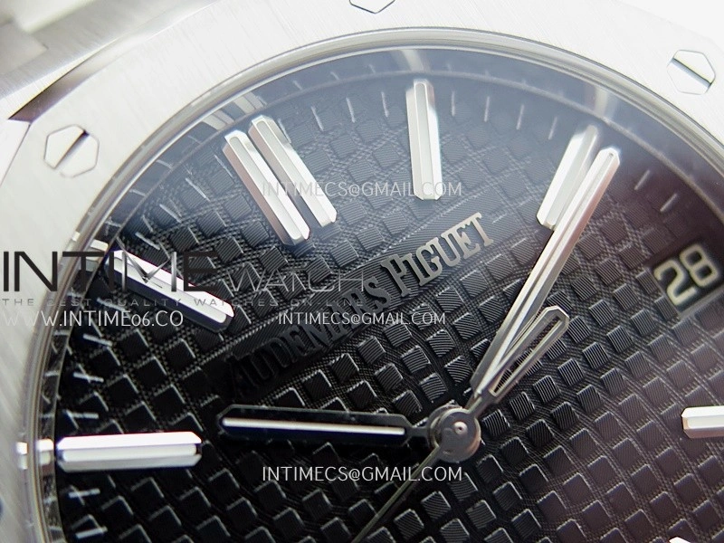 Royal Oak 41mm 15510 SS DDF 1:1 Best Edition Black Dial On SS Bracelet DD4302 Super Clone