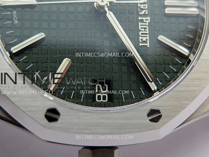 Royal Oak 41mm 15510 SS DDF 1:1 Best Edition Green Dial On SS Bracelet DD4302 Super Clone