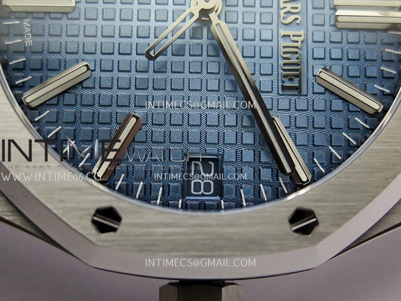 Royal Oak 41mm 15510 SS ZF 1:1 Best Edition Blue Ombre Textured Dial On SS Bracelet A4302