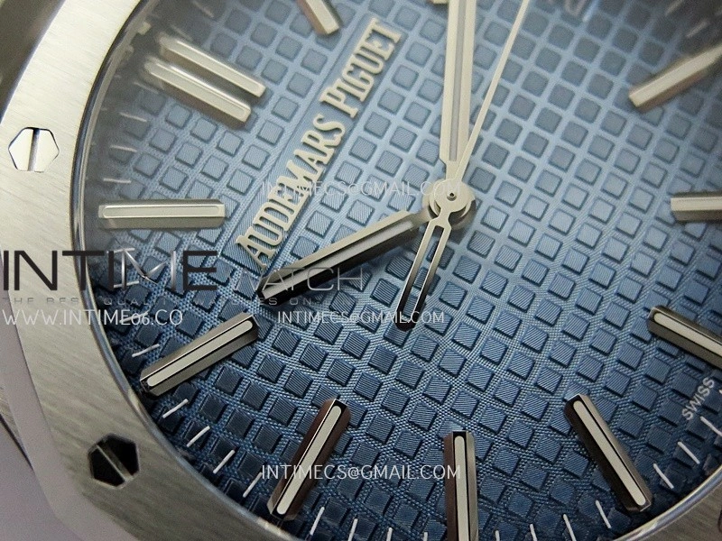 Royal Oak 41mm 15510 SS ZF 1:1 Best Edition Blue Ombre Textured Dial On SS Bracelet A4302