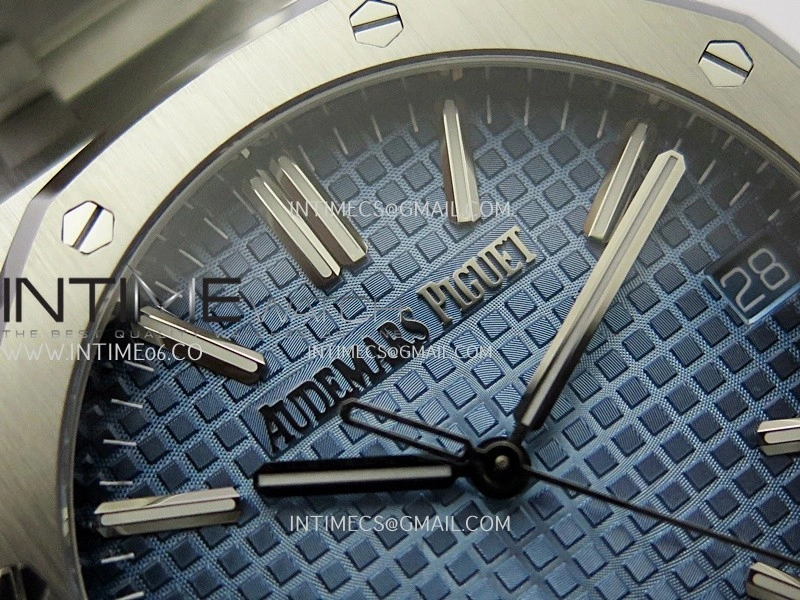 Royal Oak 41mm 15510 SS ZF 1:1 Best Edition Blue Ombre Textured Dial On SS Bracelet A4302