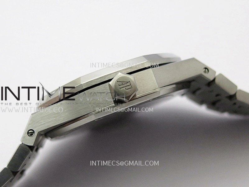 Royal Oak 41mm 15510 SS ZF 1:1 Best Edition Light Blue Textured Dial On SS Bracelet A4302