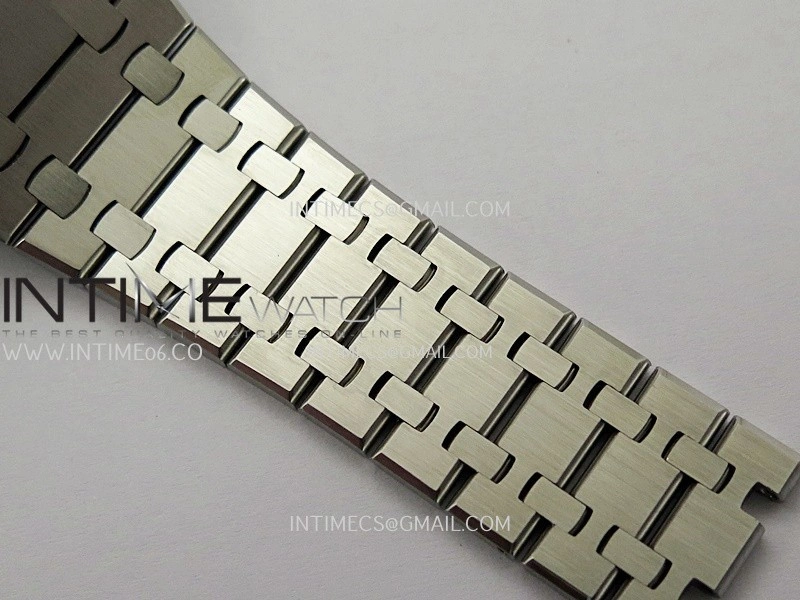 Royal Oak 41mm 15510 SS ZF 1:1 Best Edition Light Blue Textured Dial On SS Bracelet A4302