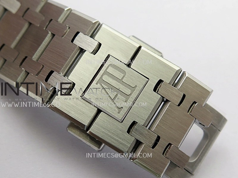 Royal Oak 41mm 15510 SS ZF 1:1 Best Edition Light Blue Textured Dial On SS Bracelet A4302