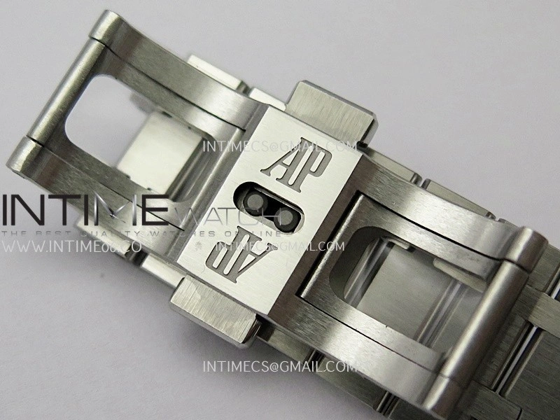 Royal Oak 41mm 15510 SS ZF 1:1 Best Edition Light Blue Textured Dial On SS Bracelet A4302