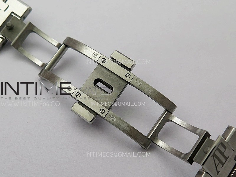 Royal Oak 41mm 15510 SS ZF 1:1 Best Edition Light Blue Textured Dial On SS Bracelet A4302