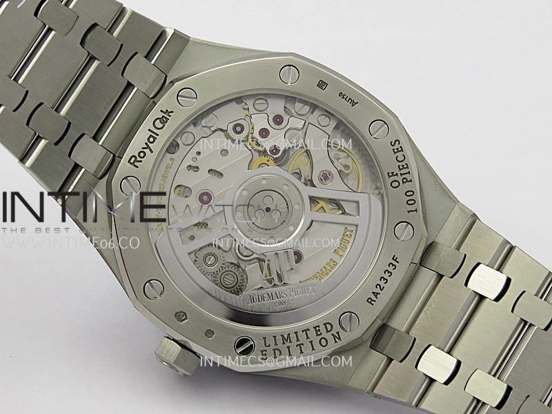 Royal Oak 41mm 15510 SS ZF 1:1 Best Edition Light Blue Textured Dial On SS Bracelet A4302