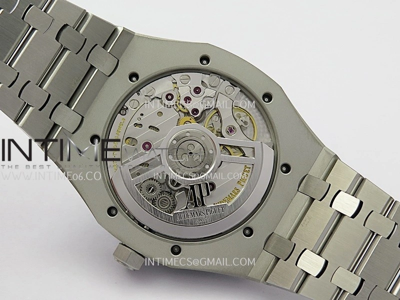 Royal Oak 41mm 15510 SS ZF 1:1 Best Edition Light Blue Textured Dial On SS Bracelet A4302