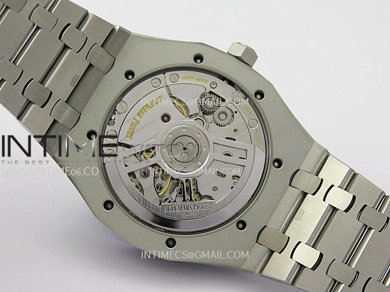 Royal Oak 41mm 15510 SS ZF 1:1 Best Edition Light Blue Textured Dial On SS Bracelet A4302