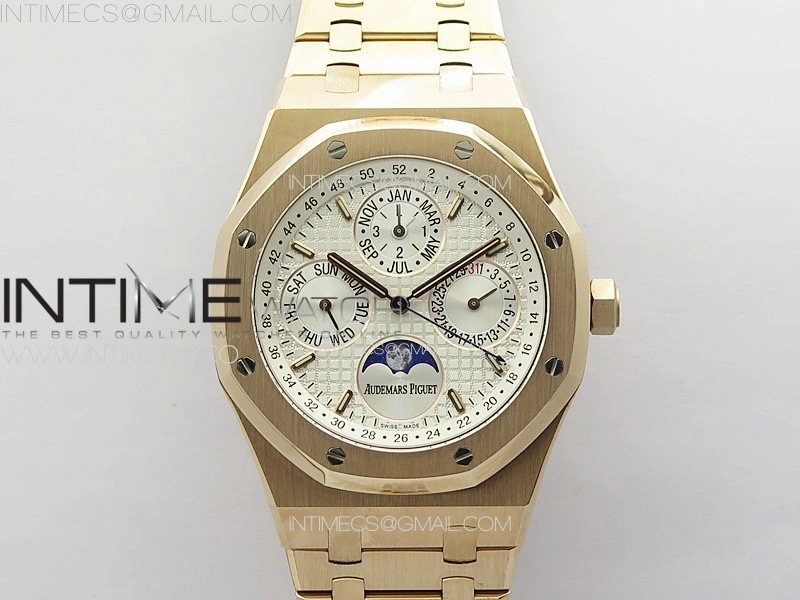 Royal Oak 41mm Complicated 26574 RG APSF1:1 Best Edition Silver Dial on RG Bracelet A5134