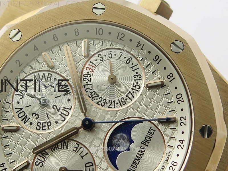 Royal Oak 41mm Complicated 26574 RG APSF1:1 Best Edition Silver Dial on RG Bracelet A5134