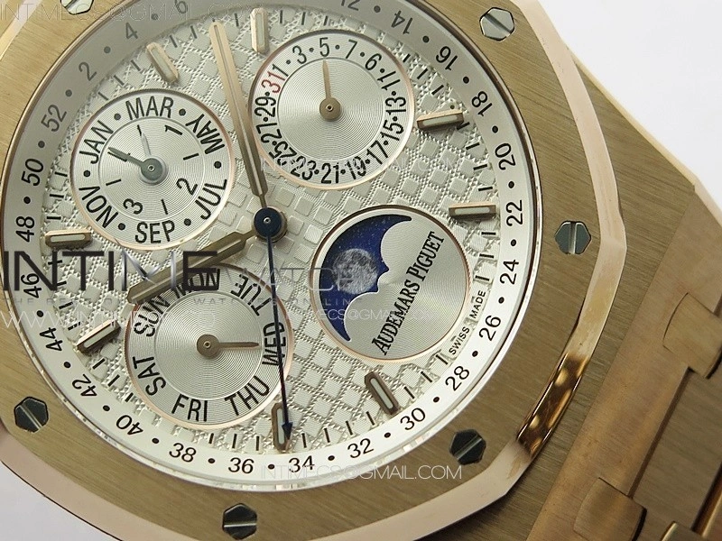 Royal Oak 41mm Complicated 26574 RG APSF1:1 Best Edition Silver Dial on RG Bracelet A5134