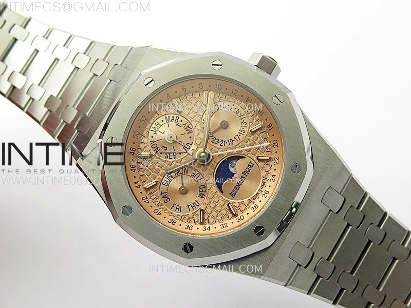 Royal Oak 41mm Complicated 26574 SS BBS Best Edition Rose Gold Dial on SS Bracelet A5134