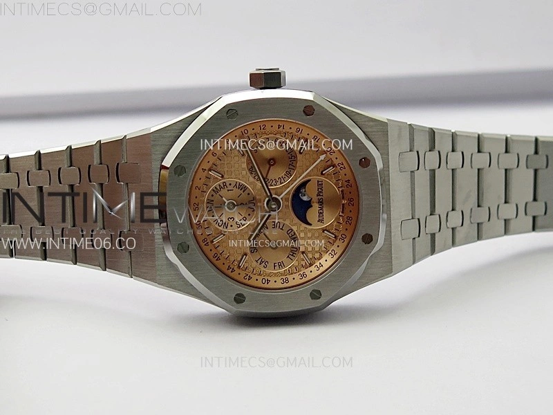 Royal Oak 41mm Complicated 26574 SS BBS Best Edition Rose Gold Dial on SS Bracelet A5134