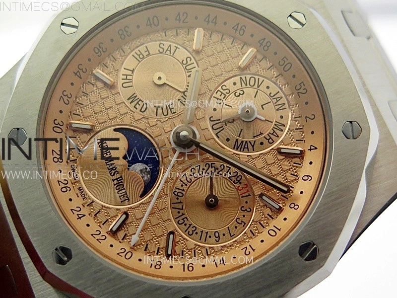 Royal Oak 41mm Complicated 26574 SS BBS Best Edition Rose Gold Dial on SS Bracelet A5134
