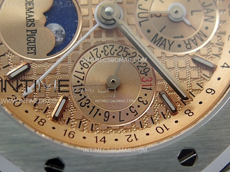 Royal Oak 41mm Complicated 26574 SS BBS Best Edition Rose Gold Dial on SS Bracelet A5134
