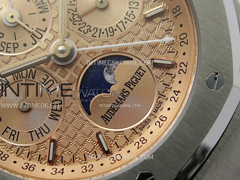 Royal Oak 41mm Complicated 26574 SS BBS Best Edition Rose Gold Dial on SS Bracelet A5134