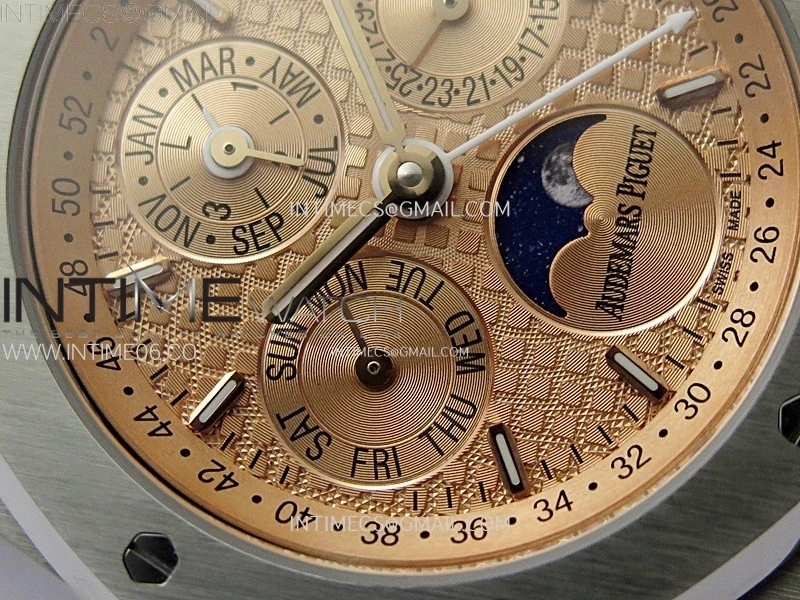 Royal Oak 41mm Complicated 26574 SS BBS Best Edition Rose Gold Dial on SS Bracelet A5134