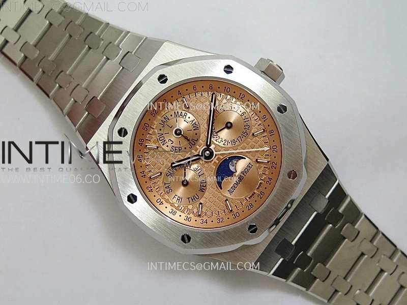 Royal Oak 41mm Complicated 26574 SS BBS Best Edition Rose Gold Dial on SS Bracelet A5134
