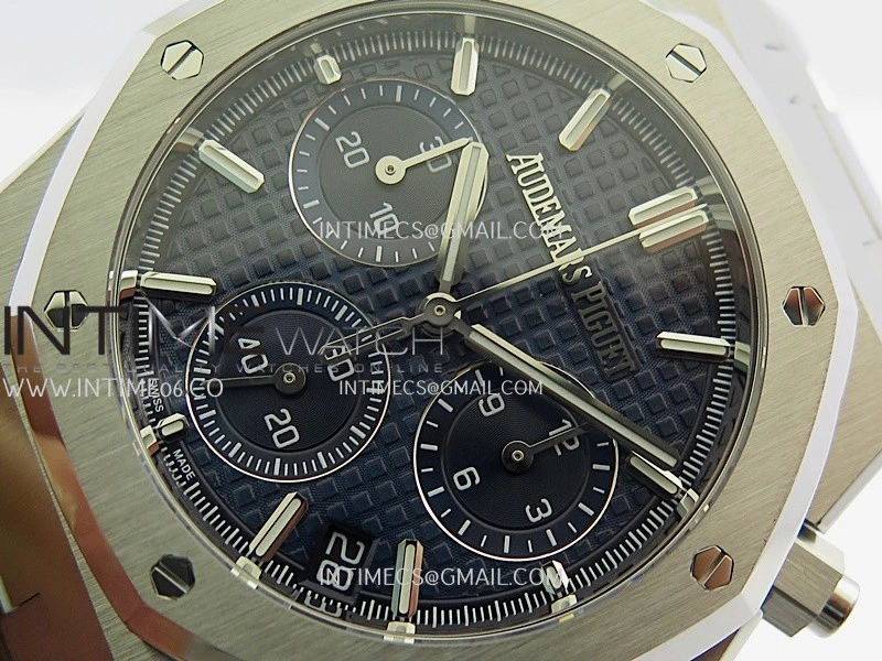 Royal Oak Chrono 26240 SS ZF 1:1 Best Edition Blue Dial On SS Bracelet Super Clone DD4401