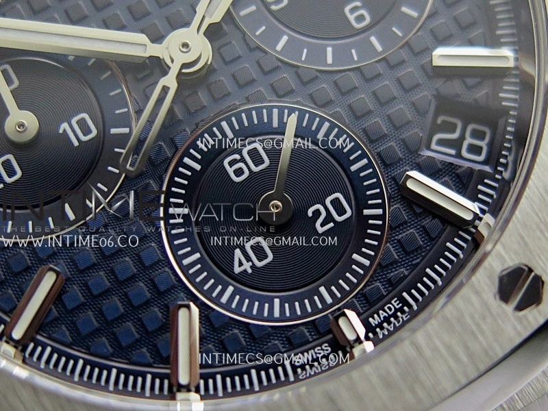 Royal Oak Chrono 26240 SS ZF 1:1 Best Edition Blue Dial On SS Bracelet Super Clone DD4401