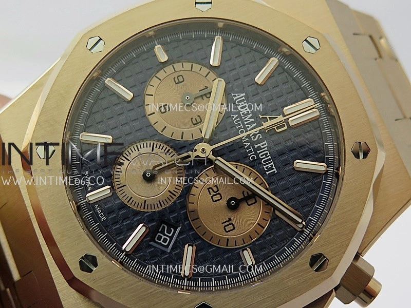 Royal Oak Chrono 26331 RG APSF 1:1 Best Edition Blue Dial RG Subdial On RG Bracelet A2385
