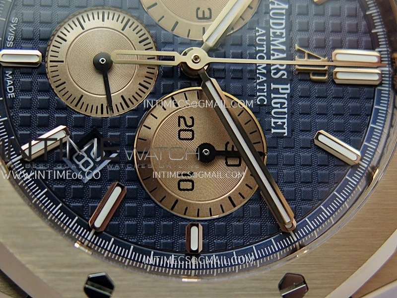 Royal Oak Chrono 26331 RG APSF 1:1 Best Edition Blue Dial RG Subdial On RG Bracelet A2385