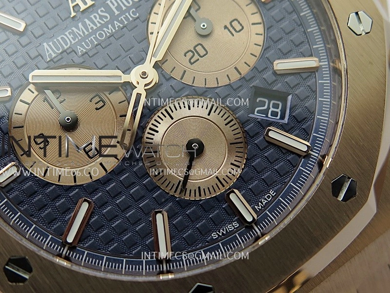 Royal Oak Chrono 26331 RG APSF 1:1 Best Edition Blue Dial RG Subdial On RG Bracelet A2385