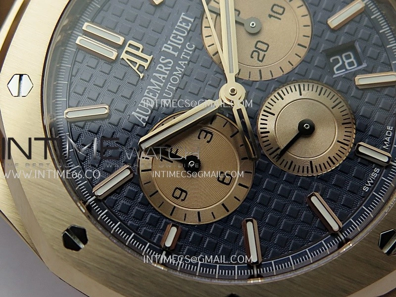 Royal Oak Chrono 26331 RG APSF 1:1 Best Edition Blue Dial RG Subdial On RG Bracelet A2385