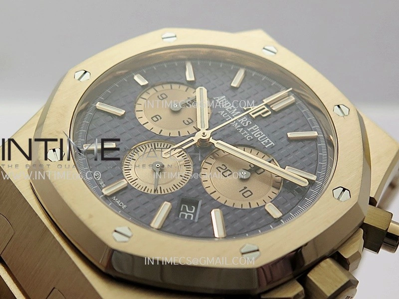 Royal Oak Chrono 26331 RG APSF 1:1 Best Edition Blue Dial RG Subdial On RG Bracelet A2385