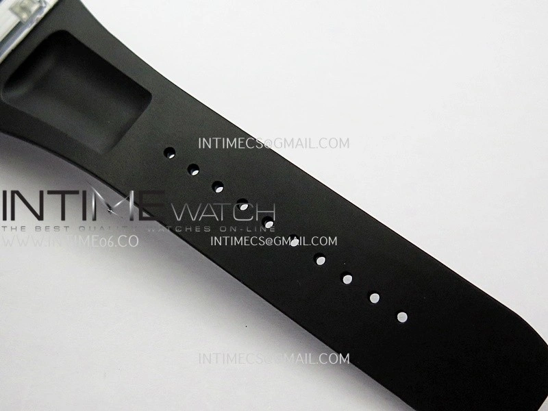 RM055 Transparent Black Inner Sonic Best Edition Skeleton Dial On Black Rubber Strap RMUL2 Super Clone
