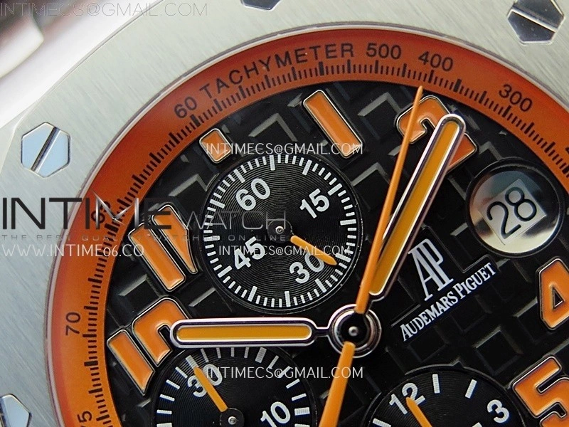 Royal Oak Offshore 42mm Volcano TKF Best Edition Black Dial on Black Leather Strap A7750