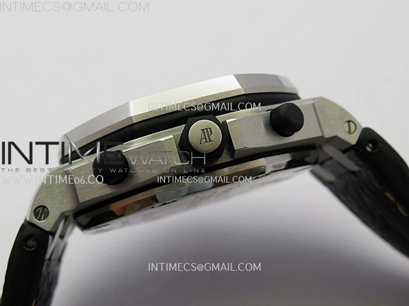Royal Oak Offshore 42mm Volcano TKF Best Edition Black Dial on Black Leather Strap A7750