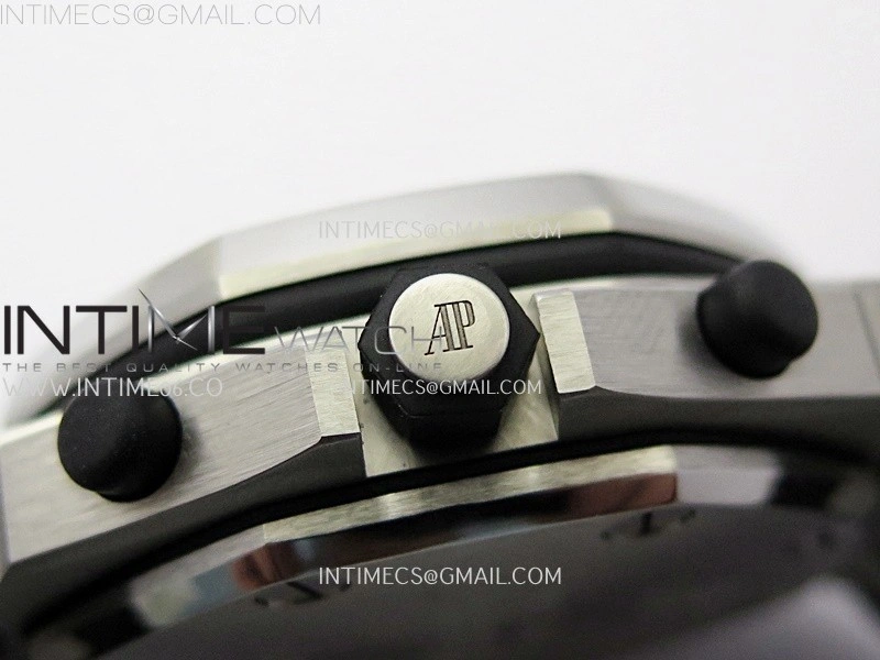 Royal Oak Offshore 42mm Volcano TKF Best Edition Black Dial on Black Leather Strap A7750