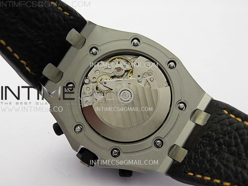 Royal Oak Offshore 42mm Volcano TKF Best Edition Black Dial on Black Leather Strap A7750