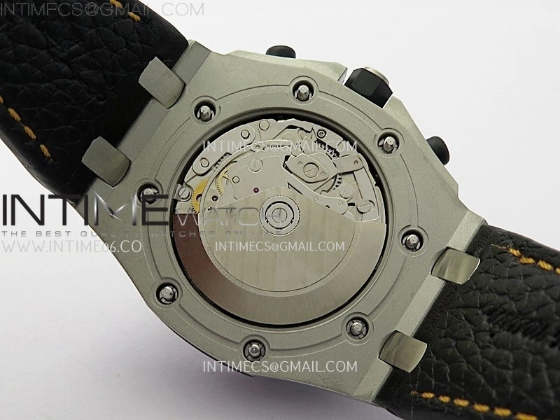 Royal Oak Offshore 42mm Volcano TKF Best Edition Black Dial on Black Leather Strap A7750