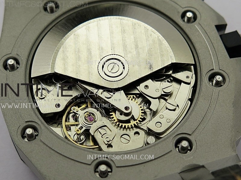 Royal Oak Offshore 42mm Volcano TKF Best Edition Black Dial on Black Leather Strap A7750