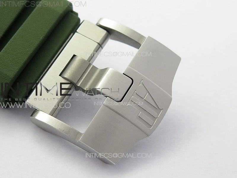 Royal Oak Offshore Diver 15720 ZF 1:1 Best Edition Green Dial on Green Rubber Strap A4308