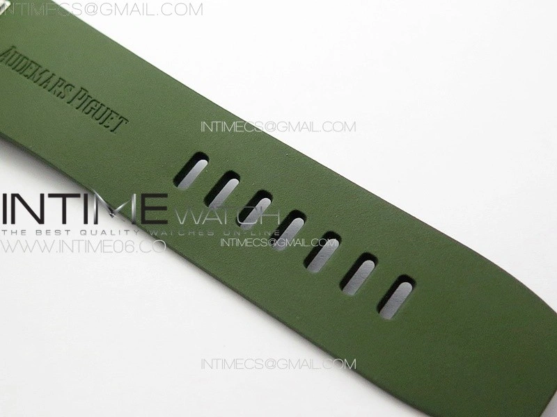 Royal Oak Offshore Diver 15720 ZF 1:1 Best Edition Green Dial on Green Rubber Strap A4308