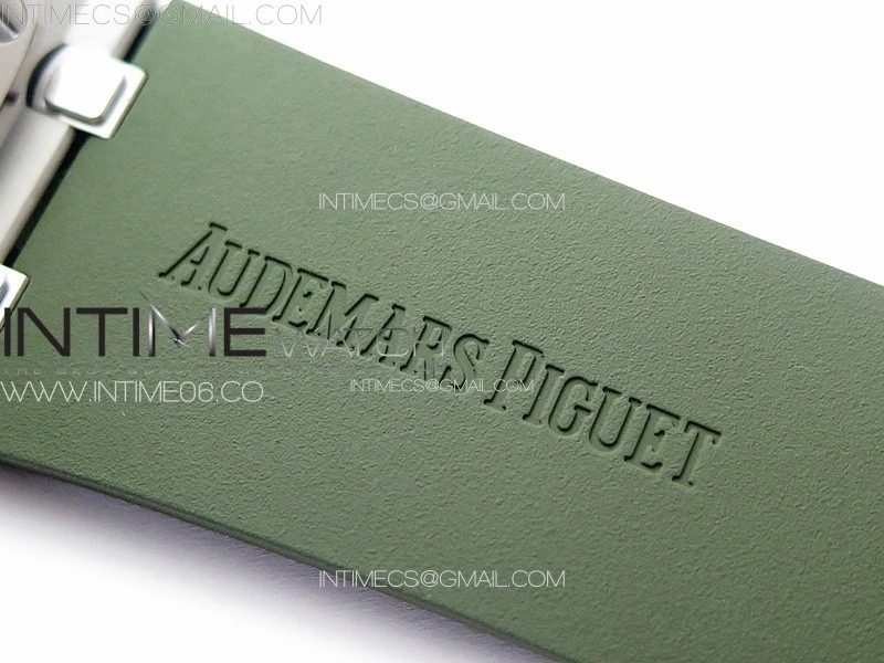 Royal Oak Offshore Diver 15720 ZF 1:1 Best Edition Green Dial on Green Rubber Strap A4308