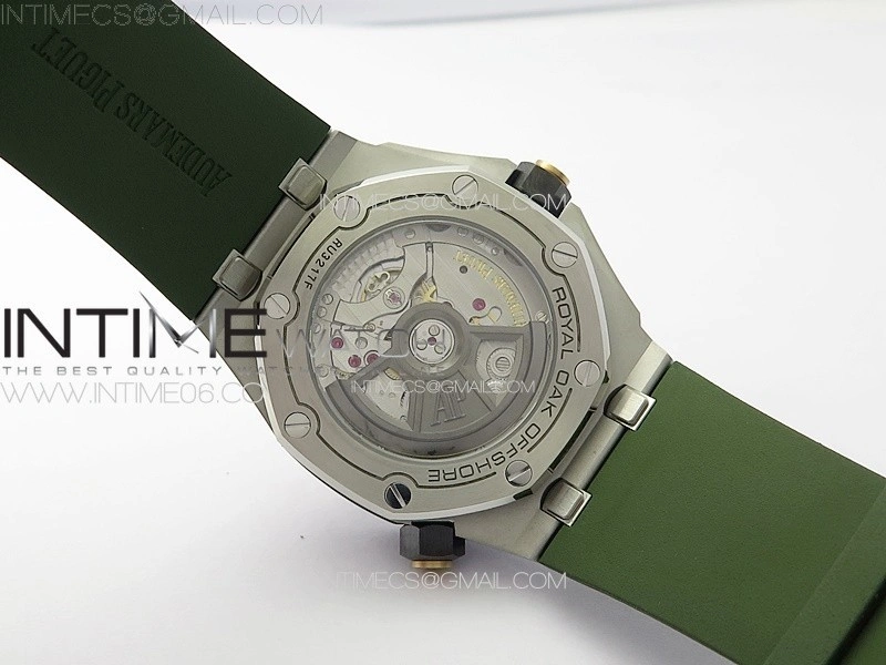 Royal Oak Offshore Diver 15720 ZF 1:1 Best Edition Green Dial on Green Rubber Strap A4308