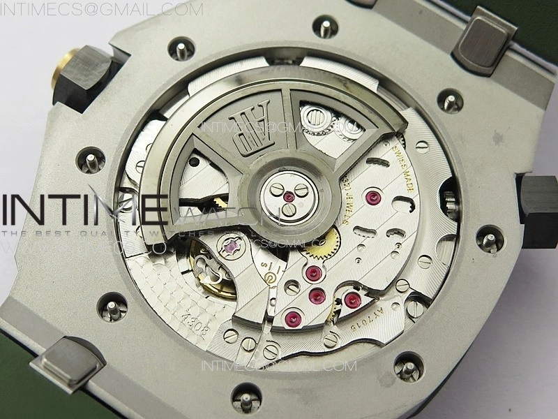 Royal Oak Offshore Diver 15720 ZF 1:1 Best Edition Green Dial on Green Rubber Strap A4308