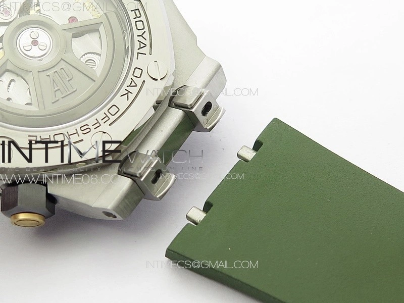 Royal Oak Offshore Diver 15720 ZF 1:1 Best Edition Green Dial on Green Rubber Strap A4308