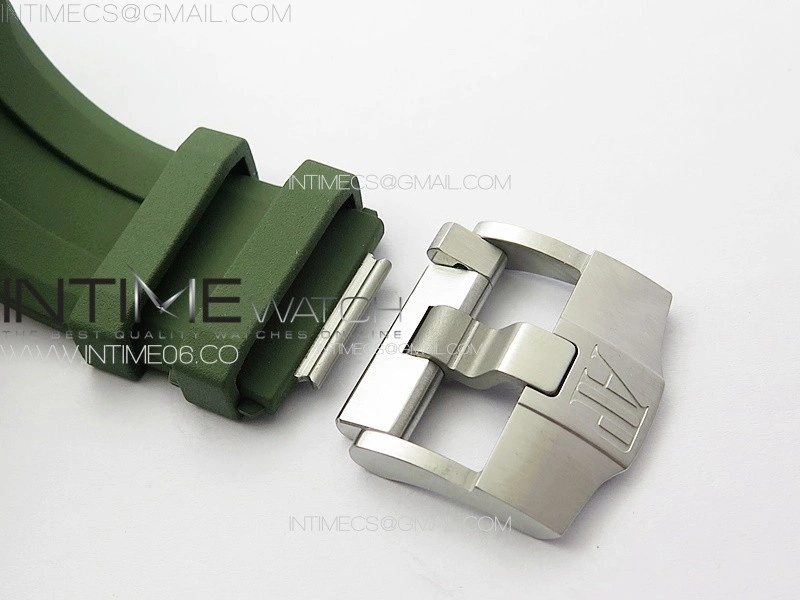 Royal Oak Offshore Diver 15720 ZF 1:1 Best Edition Green Dial on Green Rubber Strap A4308