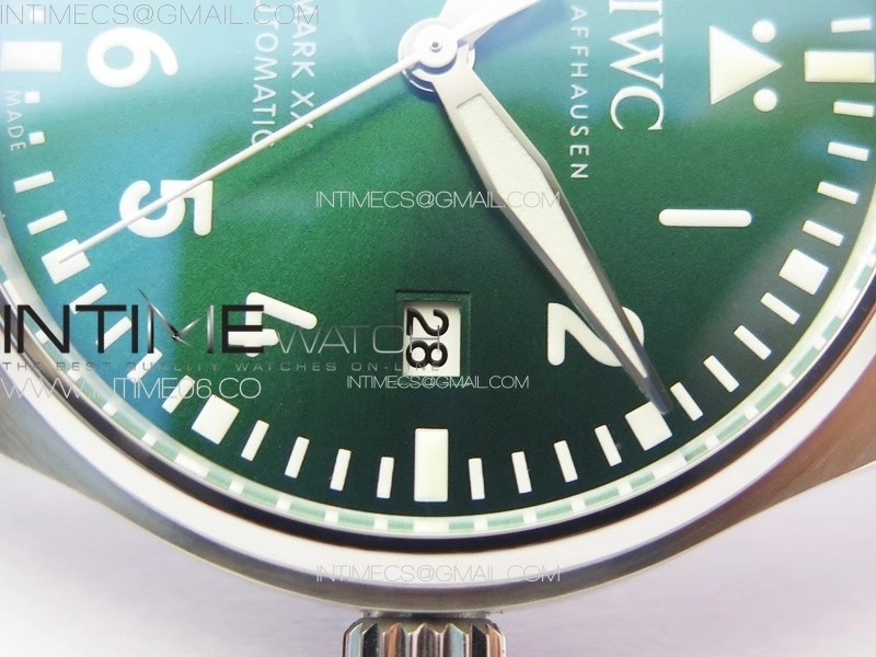 Mark XX IW328205 SS M+F 1:1 Best Edition Green Dial on Green Rubber Strap MIYOTA 9015