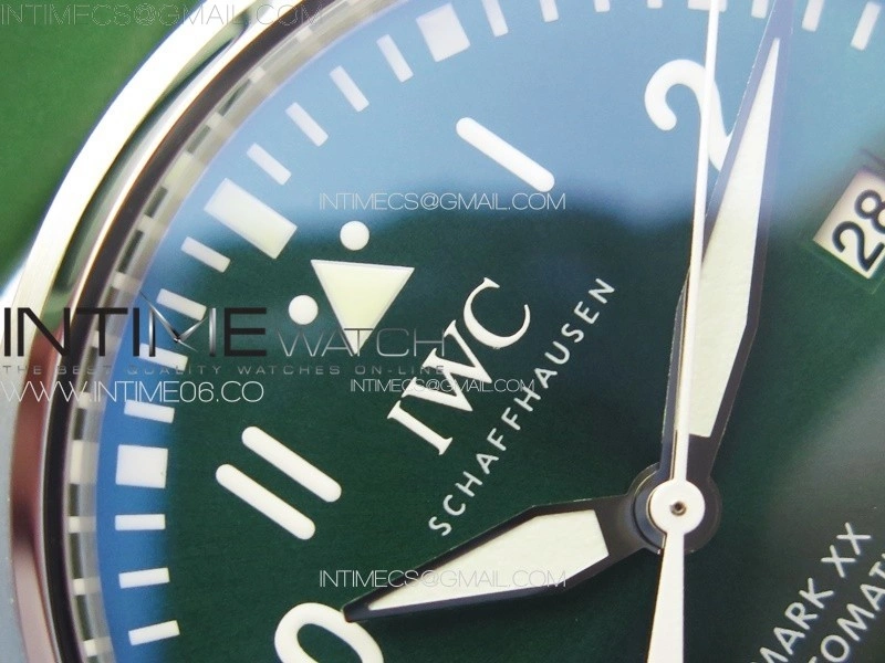 Mark XX IW328205 SS M+F 1:1 Best Edition Green Dial on Green Rubber Strap MIYOTA 9015