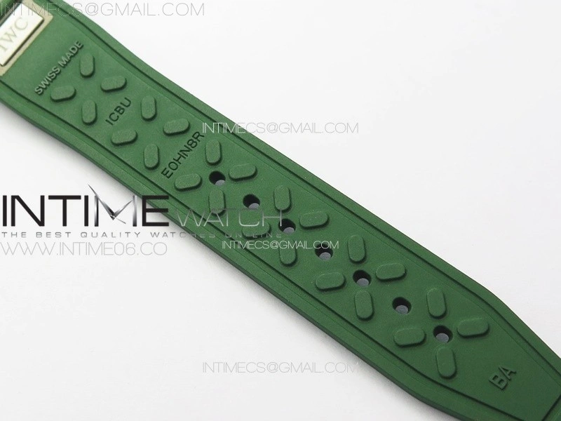 Mark XX IW328205 SS M+F 1:1 Best Edition Green Dial on Green Rubber Strap MIYOTA 9015